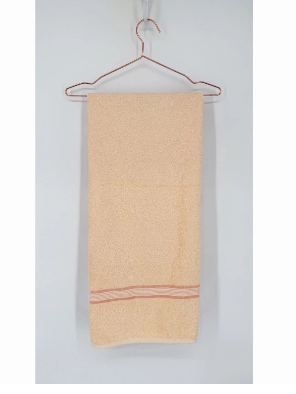 Vintage Bath Towel Cannon Girl Floral Embroidered With Lace Bow Made USA Peach - Picture 6 of 6